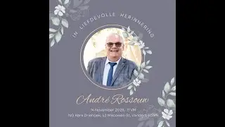 Andr&eacute; Rossouw - Gedenkdiens