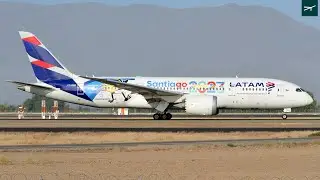 LATAM Boeing 787-8 Dreamliner CC-BBE (Santiago 2023) takeoff at Santiago de Chile Airport (SCL/SCEL)
