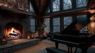 Hearthside Melodies &ndash; Warm Fireplace Piano Music for Cozy Winter Evenings & Deep Relax