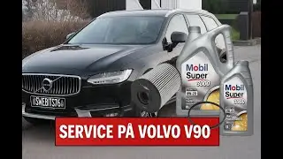 Service på Volvo V90 (2021) – oljebyte, filter, torkarblad & engine flush hemma!