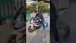 BMW s1000rr burnout @sbkvlogs #shorts #bmws1000rr