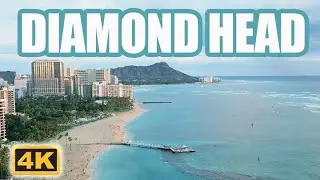 4K Drone Tour of a Sunset at Diamond Head in Oahu Hawaii