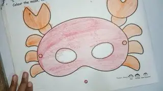 How to make a crab 🦀😷 mask 😜!!! #shorts,