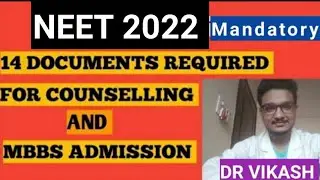 DOCUMENTS REQUIRED FOR NEET COUNSELLING| Neet Counselling documents |MBBS |Neet2021 latest news|