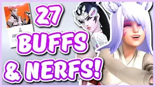 Overwatch - ALL 27 HEROES NERFS AND BUFFS (Experimental Card Update)