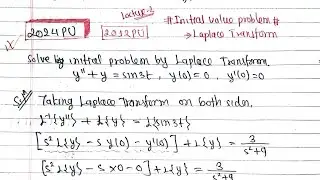 Initial Value Problem of Laplace Transform|Part-2|2024PU|Mathematics-III Purbanchal University TU KU