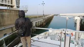Crystal Debussy transiting a lock in Holland