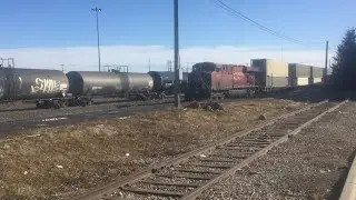 Canadian Pacific 8823 Leads CP 199 Unit Intermodal at Alyth Calgary - Laggan Sub