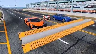 Cars vs Street Gutter Challenge🤯🔥 BeamNG Drive!