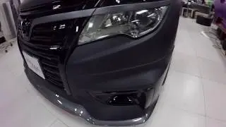 Matte Deep Black Nissan Elgrand By Wrap Workz HK