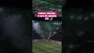 🔥 Crazy Away Fans! Eintracht Frankfurt Ultras Light Up M&ouml;nchengladbach Stadium with Epic Pyro Show ✨