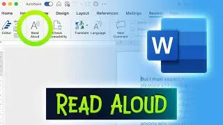 Where's Read Aloud Tool in Microsoft Word