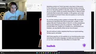 xQc, Hassan, Ludwig reacts to Twitch Officially Banning Gambling