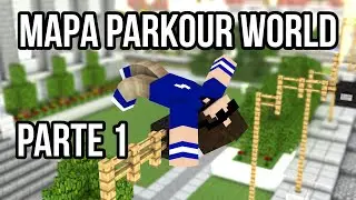 Jogando no Mapa Parkour World - Minecraft PE 0.14.3