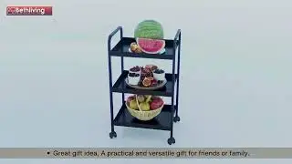 DIY Bethliving Light Duty Trolley | 3 Tray Storage Solution | Easy Assembly & Modern Design