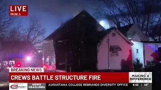 Home smoking as crews battle house fire