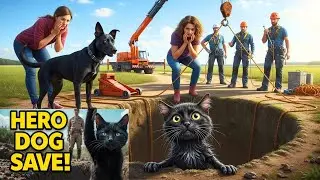 Black Cat Rescued from Deep Muddy Well | Emotional Animal Rescue Story