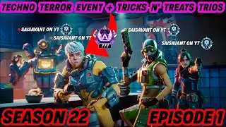 TECHNO TERROR EVENT + TRICKS  N'  TREAT TRIOS | EP.1| APEX LEGENDS LIVE SEASON 22🔴