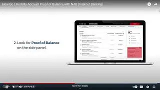 How Do I Find My Account Proof Balance with NAB (Internet Banking)