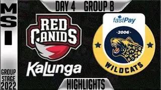 RED vs IW Highlights | MSI 2022 Day 4 Group B | RED Canids vs Fastpay Wildcats