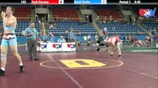 Fargo 2012 182 Round 2: Zach Hanson (California) vs. Garet Krohn (Colorado)