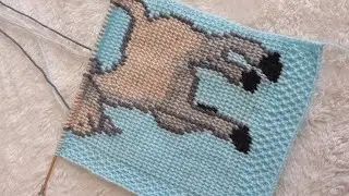 Tunus işi 2 yaş keçi temalı yelek 2.bölüm Tunisian crochet 2-year-old goat-themed vest - Part 2