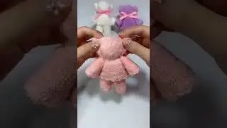 Cute DIY Teddy Bear with Hanky #diy #teddy #craft #learning