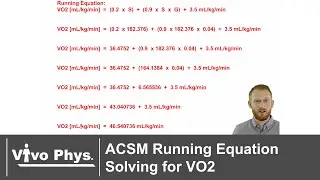 ACSM Running Equation Solving for Oxygen Consumption - VO2