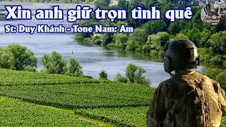 Karaoke Xin Anh Giữ Trọn Tình Quê Tone Nam | TAS BEAT