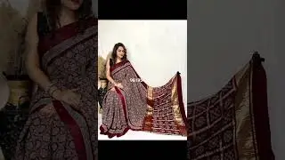 Pure Modal silk ajarak saree48#puremodalsilk #ajarakh #saree #wedmegood💞 #vibrantcolours