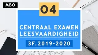Mbo-examen leesvaardigheid (Facet) 3F, 2019-2020 | DEEL 4