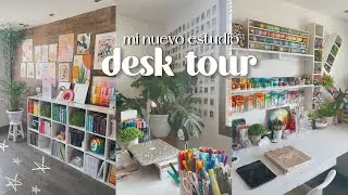 ¡Mi nuevo espacio de trabajo! TOUR POR MI ESCRITORIO Y ESTUDIO 🌈🍃🤍