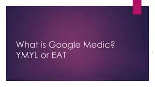 What Is Google Medic/How Google EAT Impacts YMYL SEO/SEO Course For Beginner's In Urdu