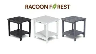 Modern Outdoor Side Table &ndash; Gray Assembly Video (Also in Black & White)