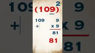 Square Trick  | square of number near to 100 | square of 109 | #shorts | #short #viral #trending