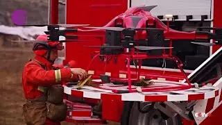 Chinese Firefighters Utilize High-Tech Gear to Combat Forest Fires