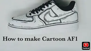 How to Customize Nike AF1 Shoes- Cartoon AF1  🎨👟 (EASY)