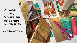 Climbing my Mountain of Scraps for Charity #scrappquilt #charitysupport