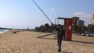17 octubre. Cursillo de lance en la Playa de Sant Simo ( Mataro) .