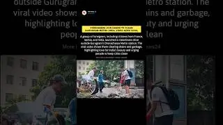🌍 Foreigners Join Hands to Clean Gurugram Metro Area, Video Goes Viral