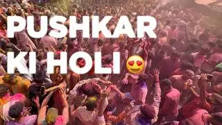 World's Wildest Party! 🎨 Pushkar Holi 2025: Foreigners, Music & Chaos