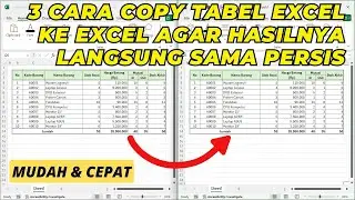 Cara Copy Tabel Excel ke Excel Agar Hasilnya Sama Persis | Tutorial Microsoft Excel