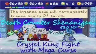 Paper Mario Dark Star Edition: Crystal King Fight with Mega Curse (3x)