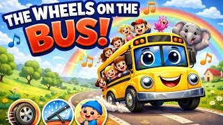 The Wheels on the Bus 🚌 | Nursery Rhymes for Kids | Preschool Songs & Poems |  HH Wonder Planet