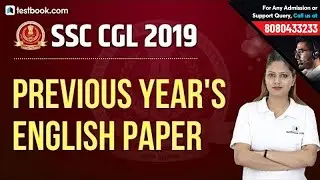 English Questions from SSC CGL Previous Year Question Papers | English for SSC CGL 2019