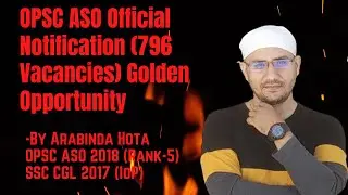 OPSC ASO 2021 Official Notification is out !!!! 796 vacancies