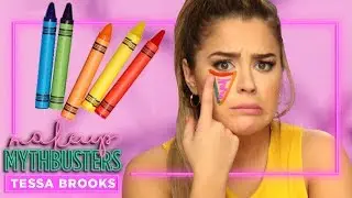 Using CRAYONS as Concealer?! | Makeup Mythbusters w/ Tessa Brooks