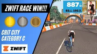 Winning a Zwift Race at Crit City!!!// Category C // Zwift Racing