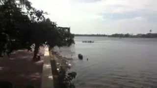 Kampot river front, Cambodia