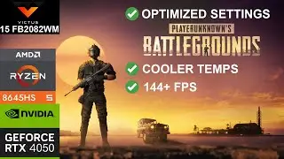 PUBG Optimized Settings Benchmark | HP Victus 15 RTX 4050 + Ryzen 5 8645HS | Cool Temps + Higher FPS